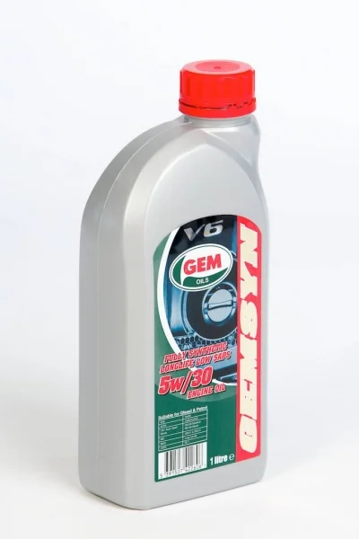 gem oils fully synthetic longlife dow saps 5w/30 engine oil